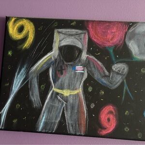 Astronaut Space Art Canvas